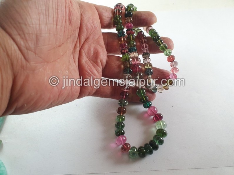 Tourmaline Smooth Roundelle Beads