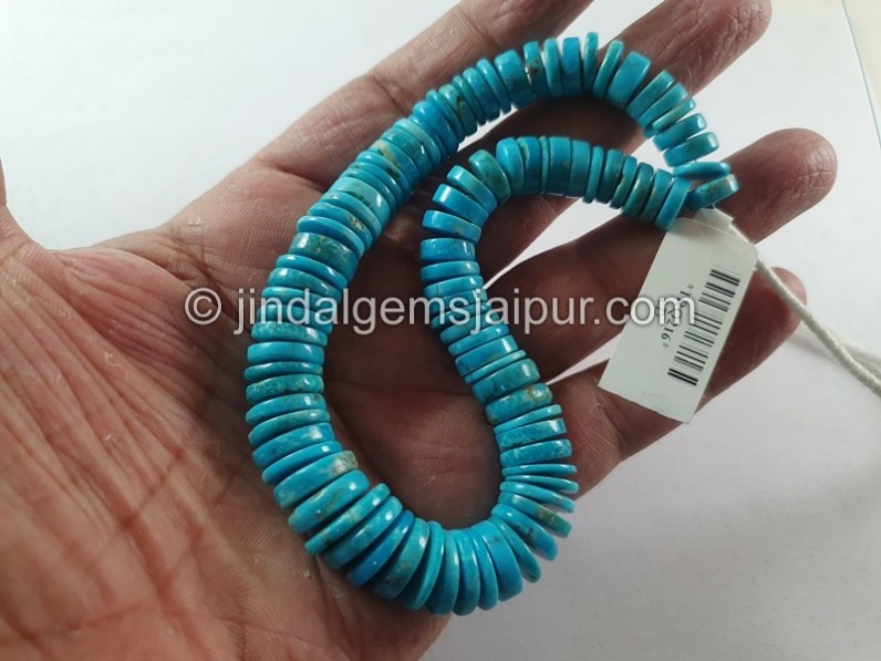 Turquoise Arizona Smooth Tyre Shape Beads