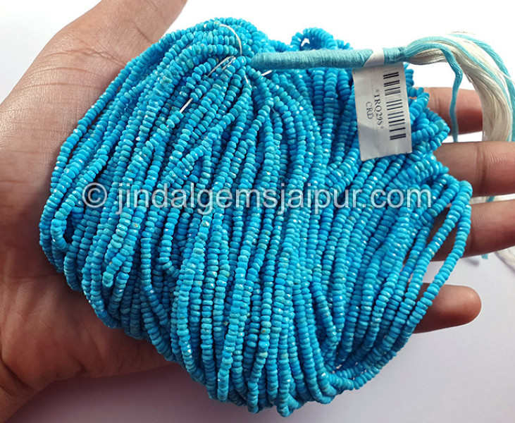 Turquoise Faceted Roundelle Shape Beads