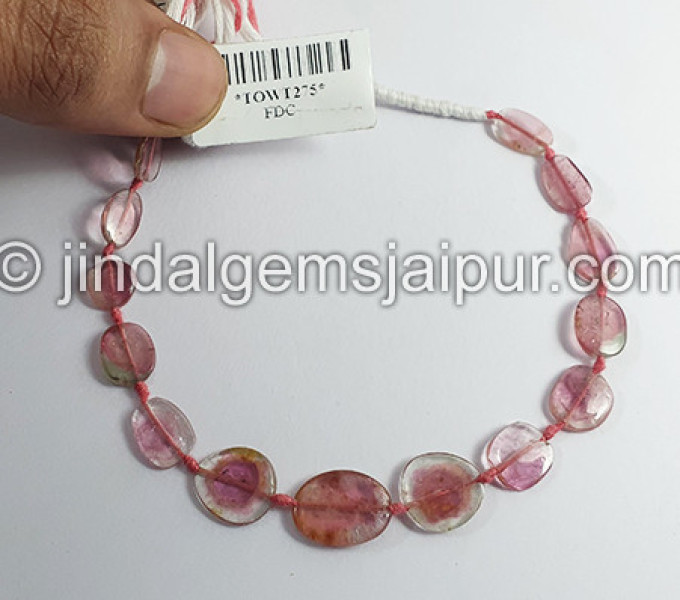 Watermelon Tourmaline Slices Shape Beads