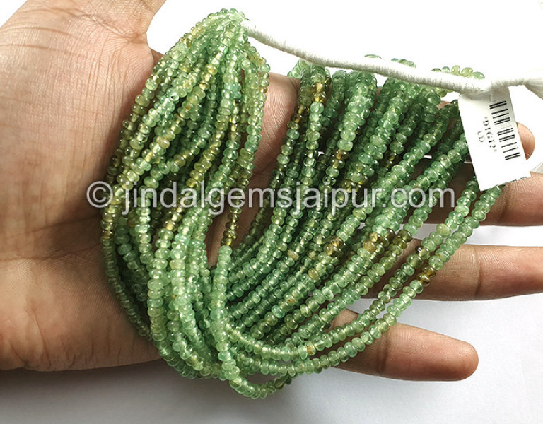 Demantoid Garnet Faceted Roundelle Shape Small Beads