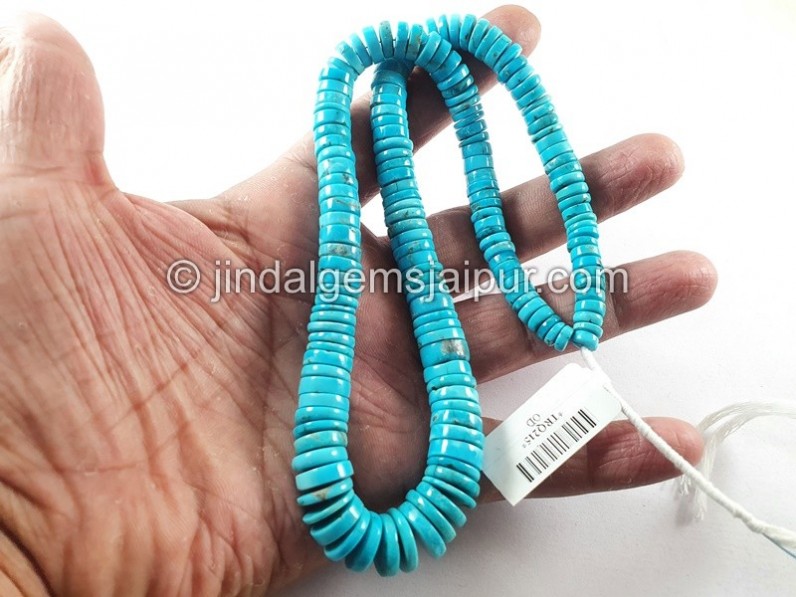 Turquoise Arizona Smooth Tyre Beads -- TRQ252