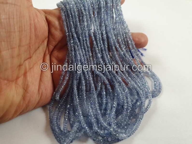 Blue Sapphire Faceted Roundelle Beads