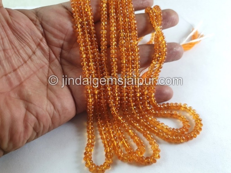 Mandarin Garnet Smooth Roundelle Beads