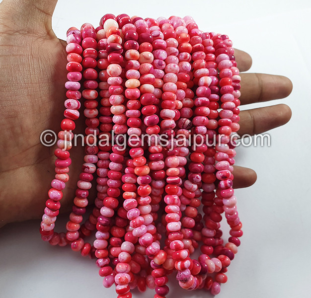 Multi Opal Smooth Roundelle Shape Beads