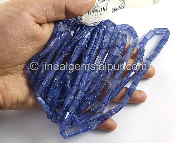 Tanzanite Step Cut Pipe Shape Beads