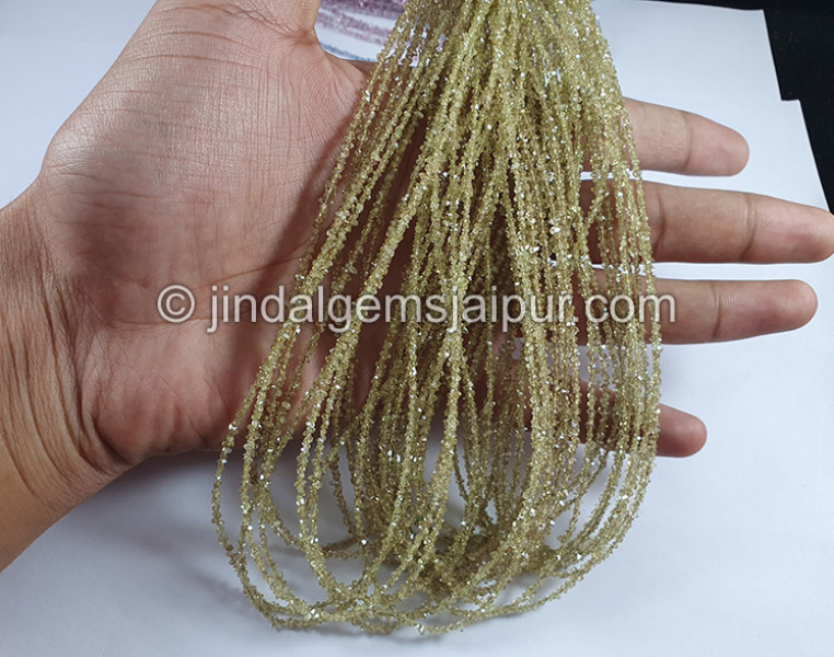 Cream Yellow Double Terminated Diamond Quartz Beads