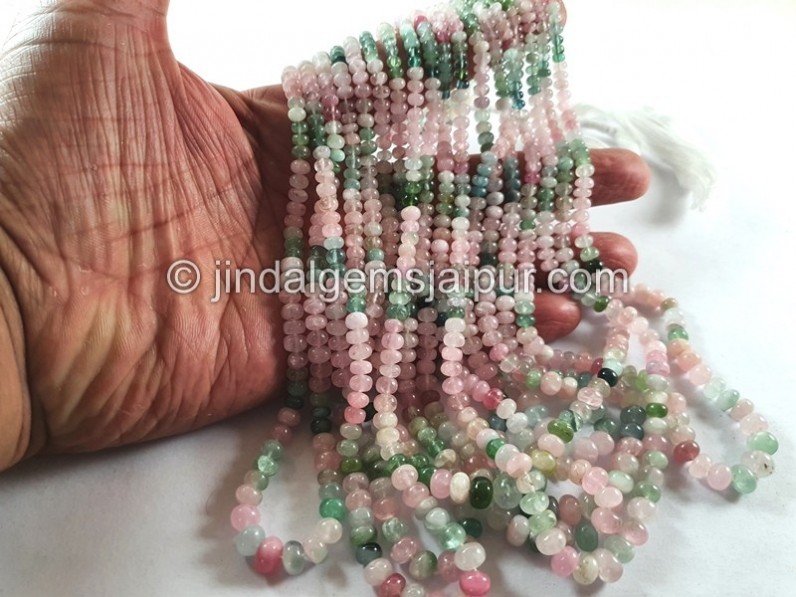 Afghan Tourmaline Smooth Roundelle Beads