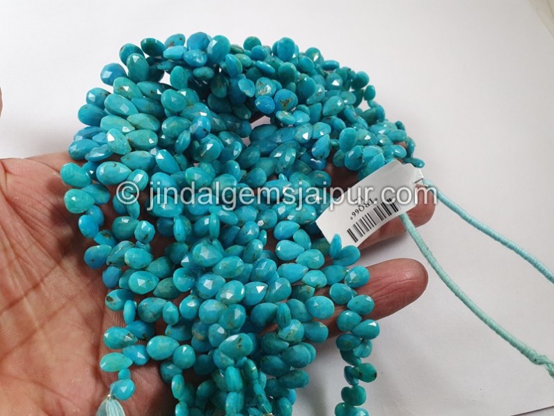 Turquoise Faceted Pear Shape Beads