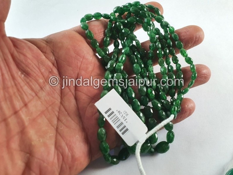 Tsavorite Faceted Oval Beads