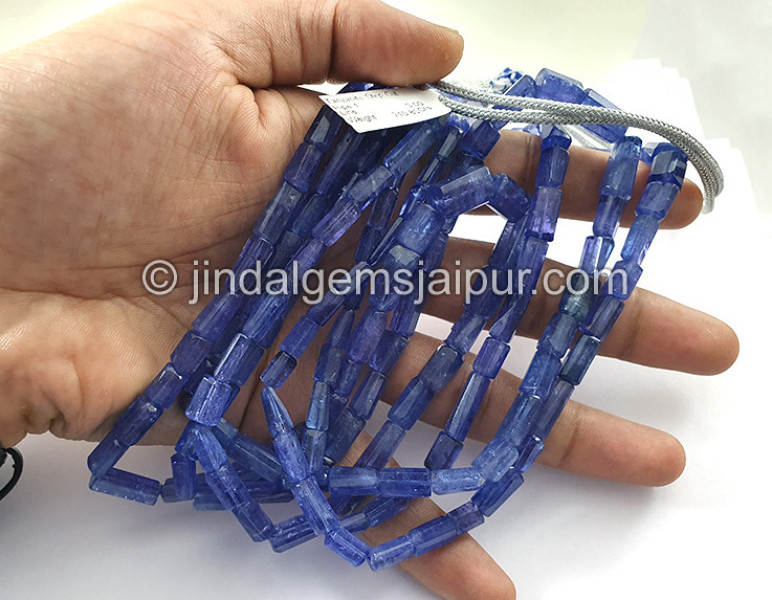 Tanzanite Step Cut Pipe Shape Beads