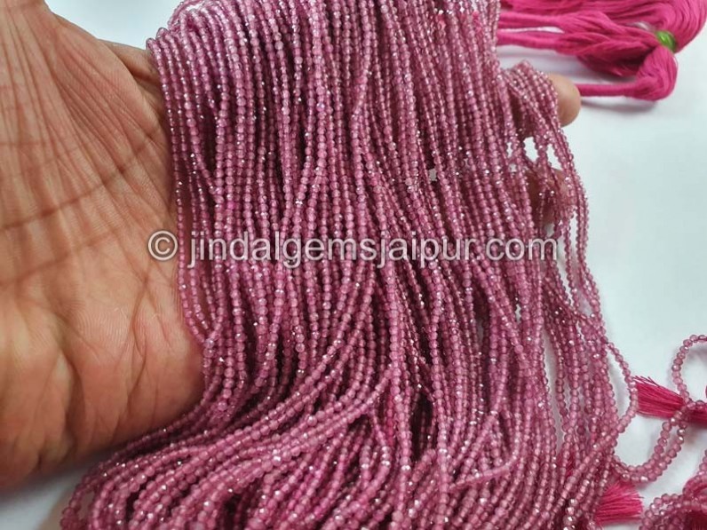 Rubellite Tourmaline Micro Cut Round Beads