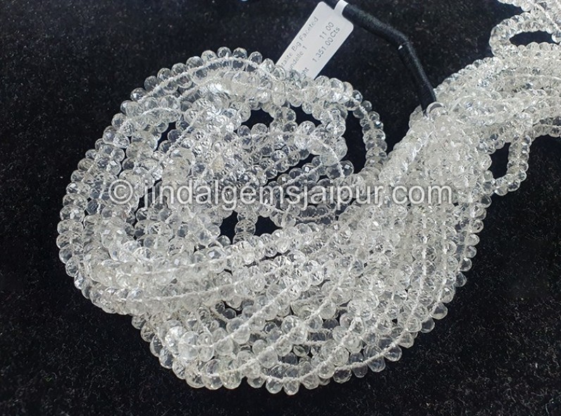 Petalite Big Faceted Roundelle Shape Beads