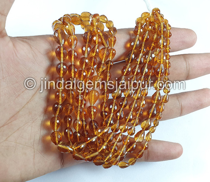 Madeira Citrine Faceted Drops