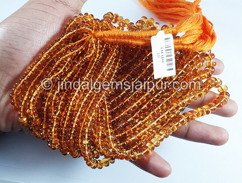 Madeira Citrine Smooth Roundelle Shape Beads