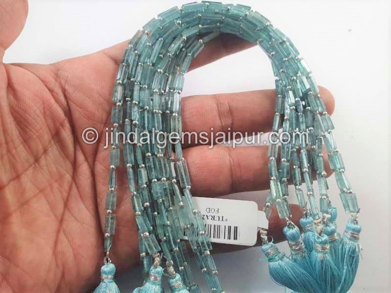 Blue Tourmaline Step Cut Chicklet Beads