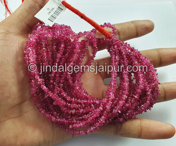 Ruby Smooth Chips Shape Beads