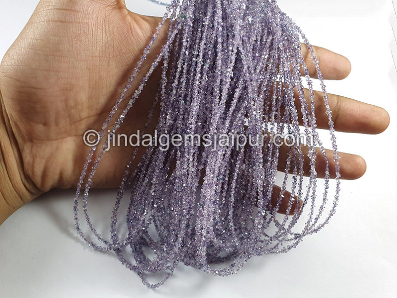 Light Purple Double Terminated Diamond Quartz Beads