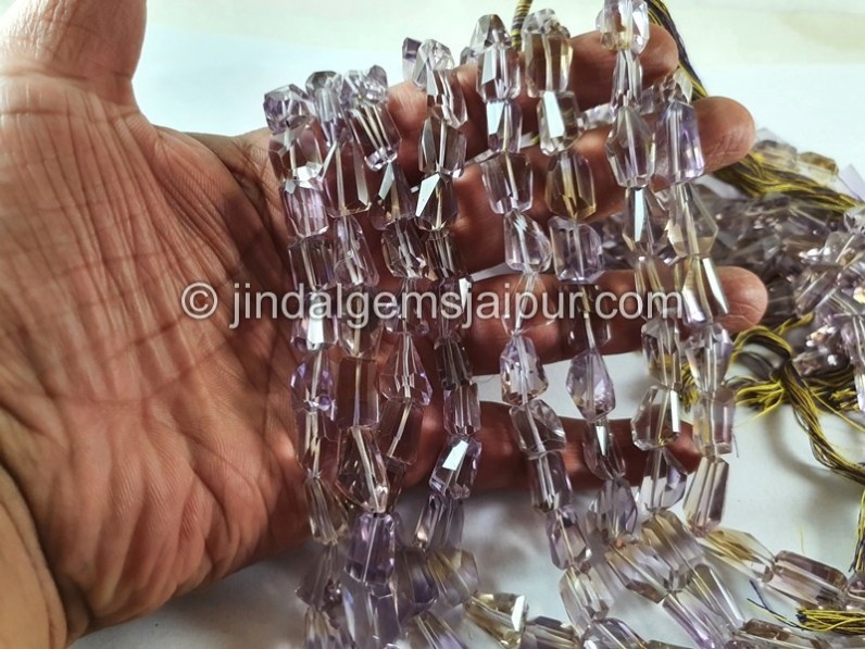 Ametrine Faceted Big Nugget Beads -- AMEA41