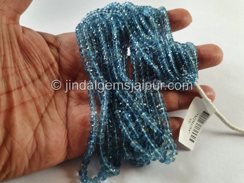 Santa Maria Aquamarine Faceted Roundelle Beads