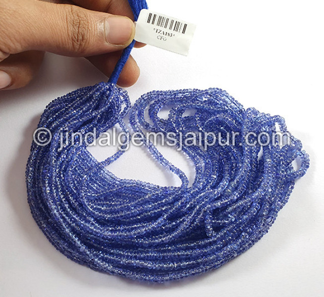 Tanzanite Smooth Roundelle Ponchi Beads