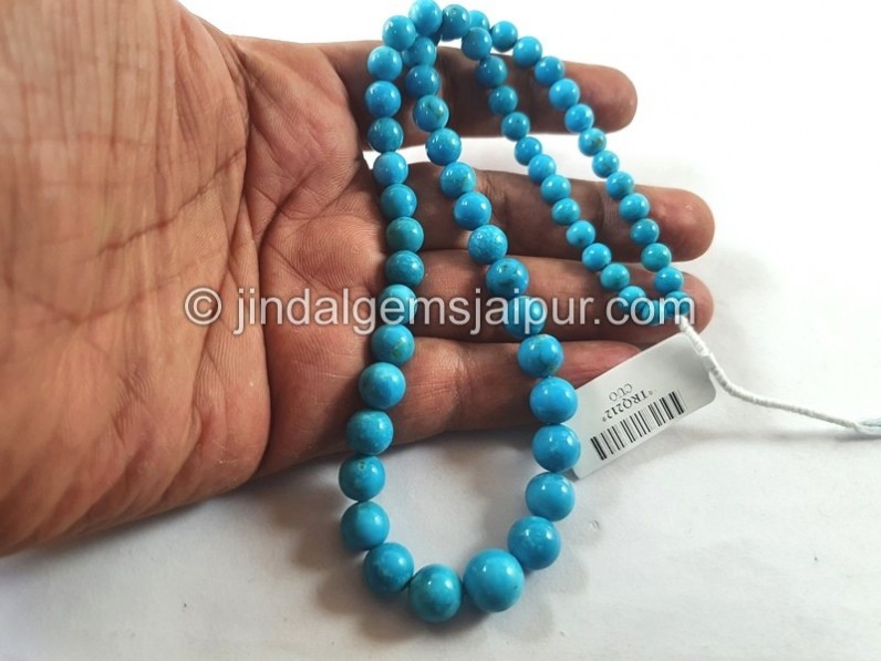 Turquoise Arizona Smooth Balls Shape Beads