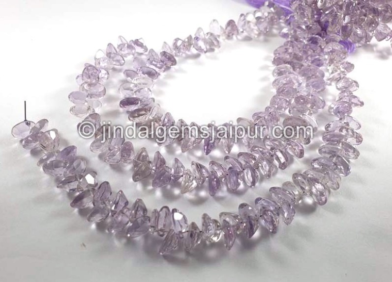 Pink Amethyst Cut Oval Small Shape Beads