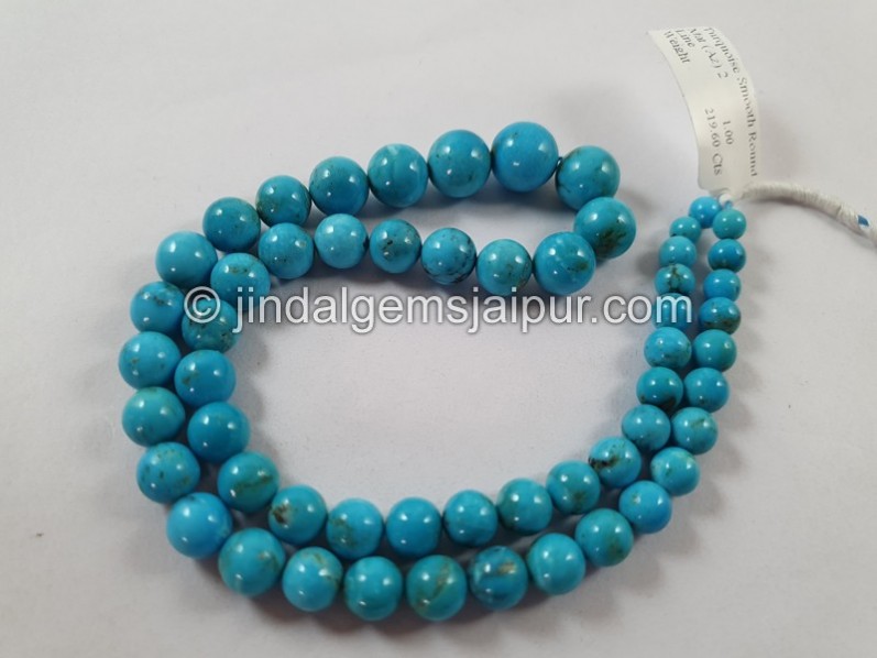 Turquoise Smooth Round Ball Beads