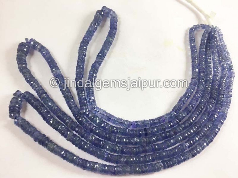 Tanzanite Faceted Tyre Beads