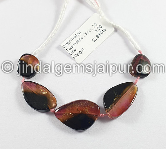 Watermelon Tourmaline Smooth Slices