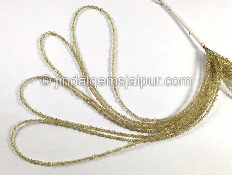 Cream Yellow Double Terminated Diamond Quartz Beads