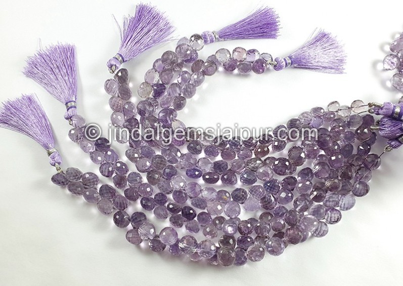 Pink Amethyst Faceted Onion Shape Beads