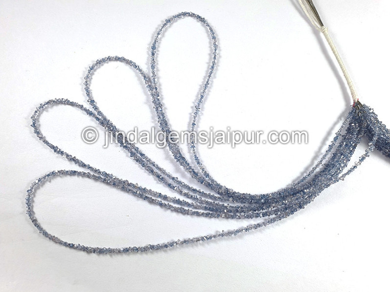 Blue Double Terminated Diamond Quartz Beads
