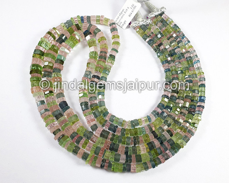 Pastel Afghan Tourmaline Bolt Shape Beads