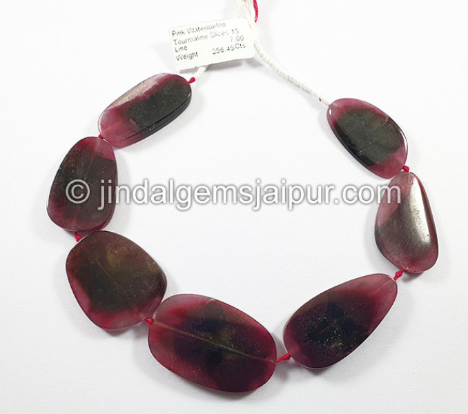 Pink Watermelon Tourmaline Smooth Slices