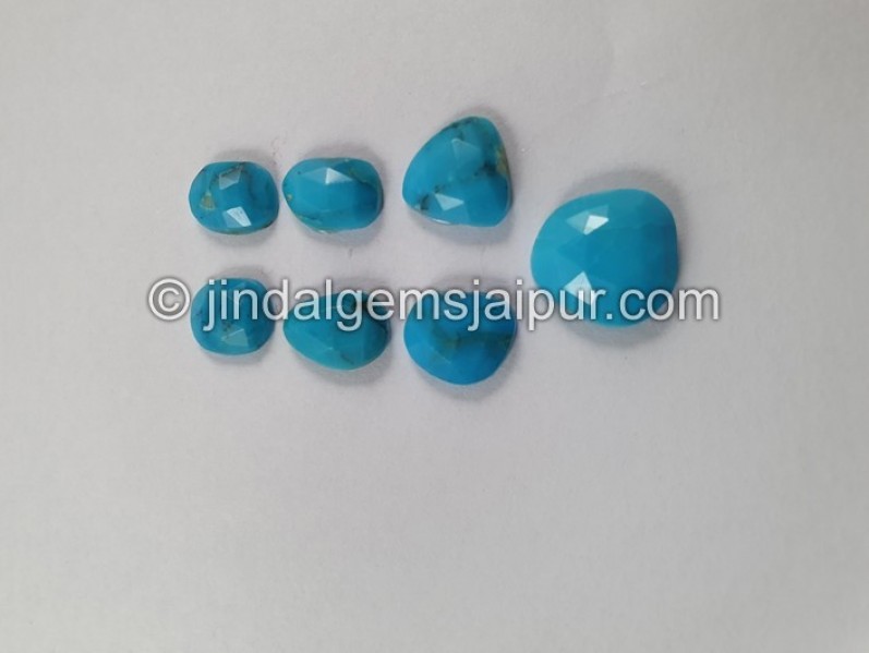 Black Spiderweb Turquoise Rose Cut Slices