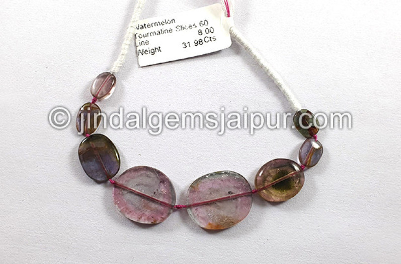 Watermelon Tourmaline Smooth Slices