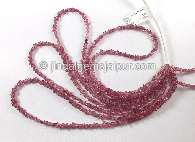 Ruby Shaded Smooth Chips Beads