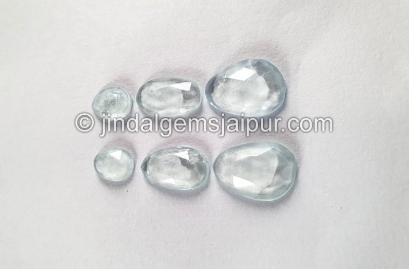Milky Aquamarine Rose Cut Slices -- DEAQMA97