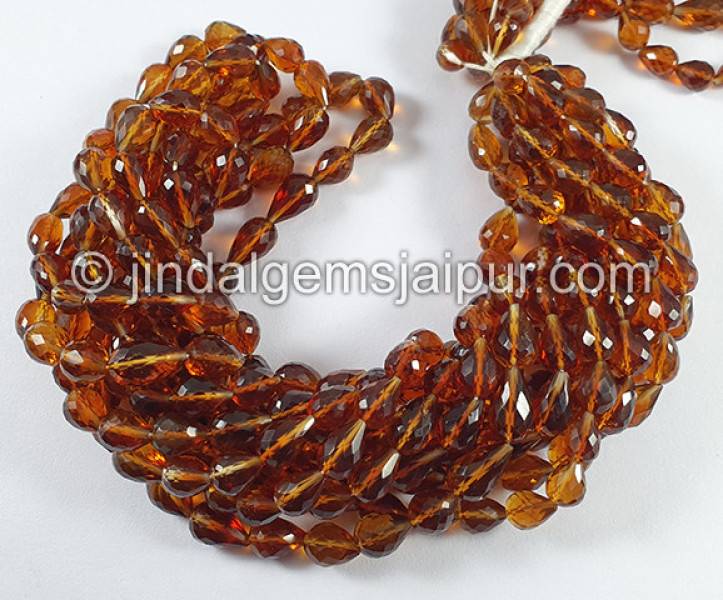 Madeira Citrine Faceted Drops