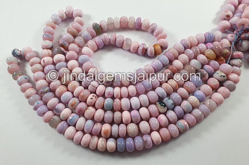 Multi Opal Smooth Roundelle Shape Beads