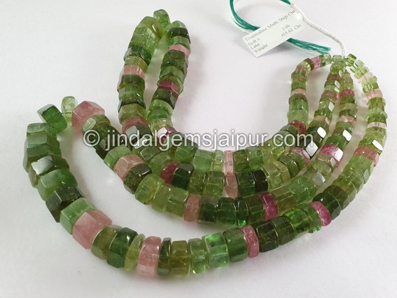 Tourmaline Multi Step Cut Bolt Beads