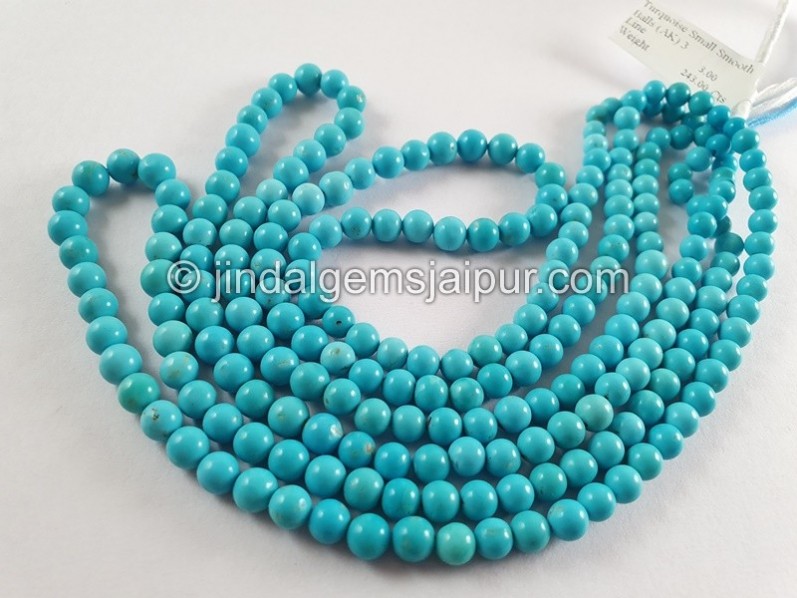 Turquoise Smooth Round Ball Shape Beads