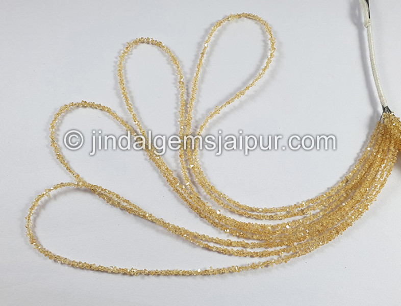 Yellow Double Terminated Diamond Quartz Beads