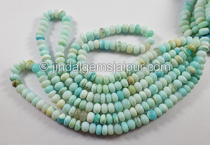 Multi Opal Smooth Roundelle Shape Beads
