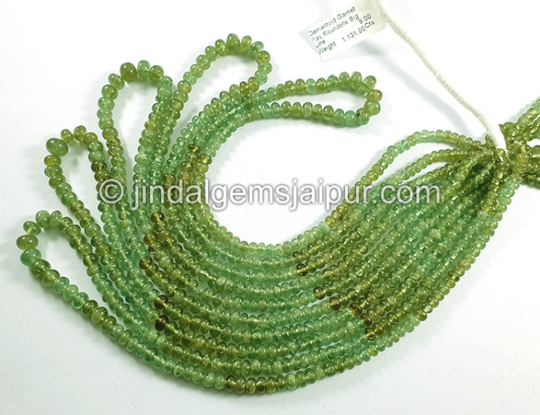 Demantoid Garnet Faceted Roundelle Shape Big Beads
