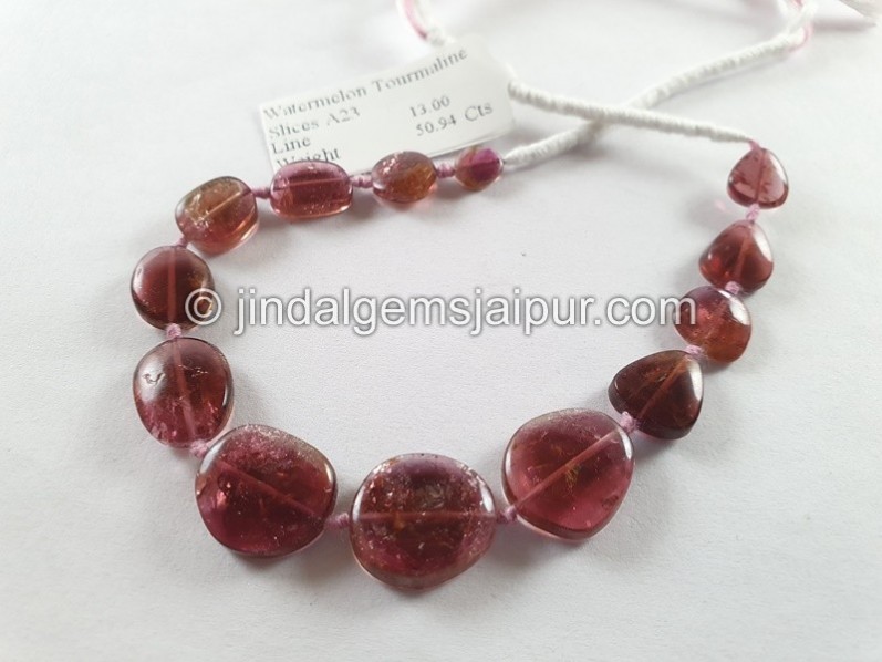 Watermelon Tourmaline Smooth Slices