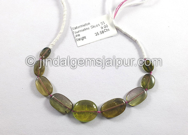 Watermelon Tourmaline Smooth Slices