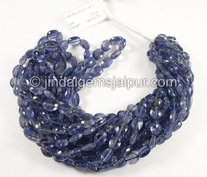 Iolite Faceted Oval Shape Beads