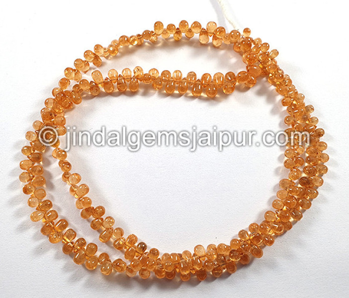 Mandarin Garnet Smooth Drops Shape Beads
